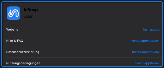 Die Seite „Über“