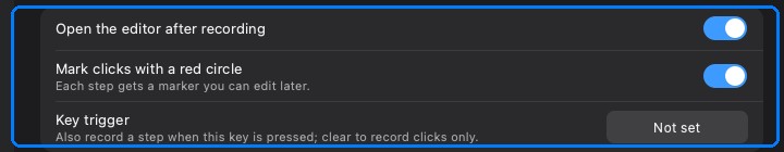 Guides settings