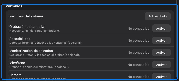 Conceder los permisos