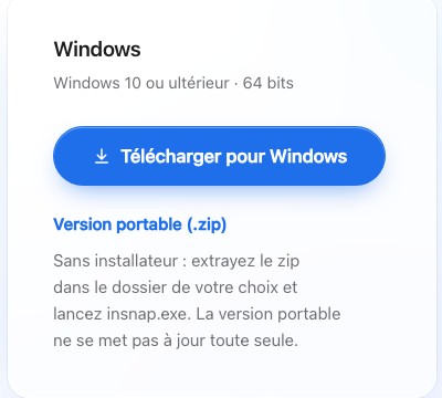 La carte de téléchargement Windows