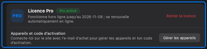 La carte Licence Pro