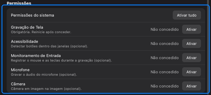 Concedendo as permissões